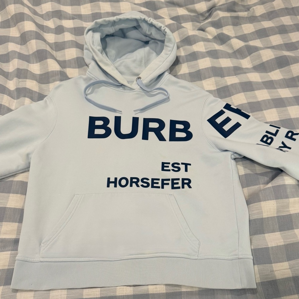 Burberry Light Blue Graphic Hoodie - Picture 6 of 14